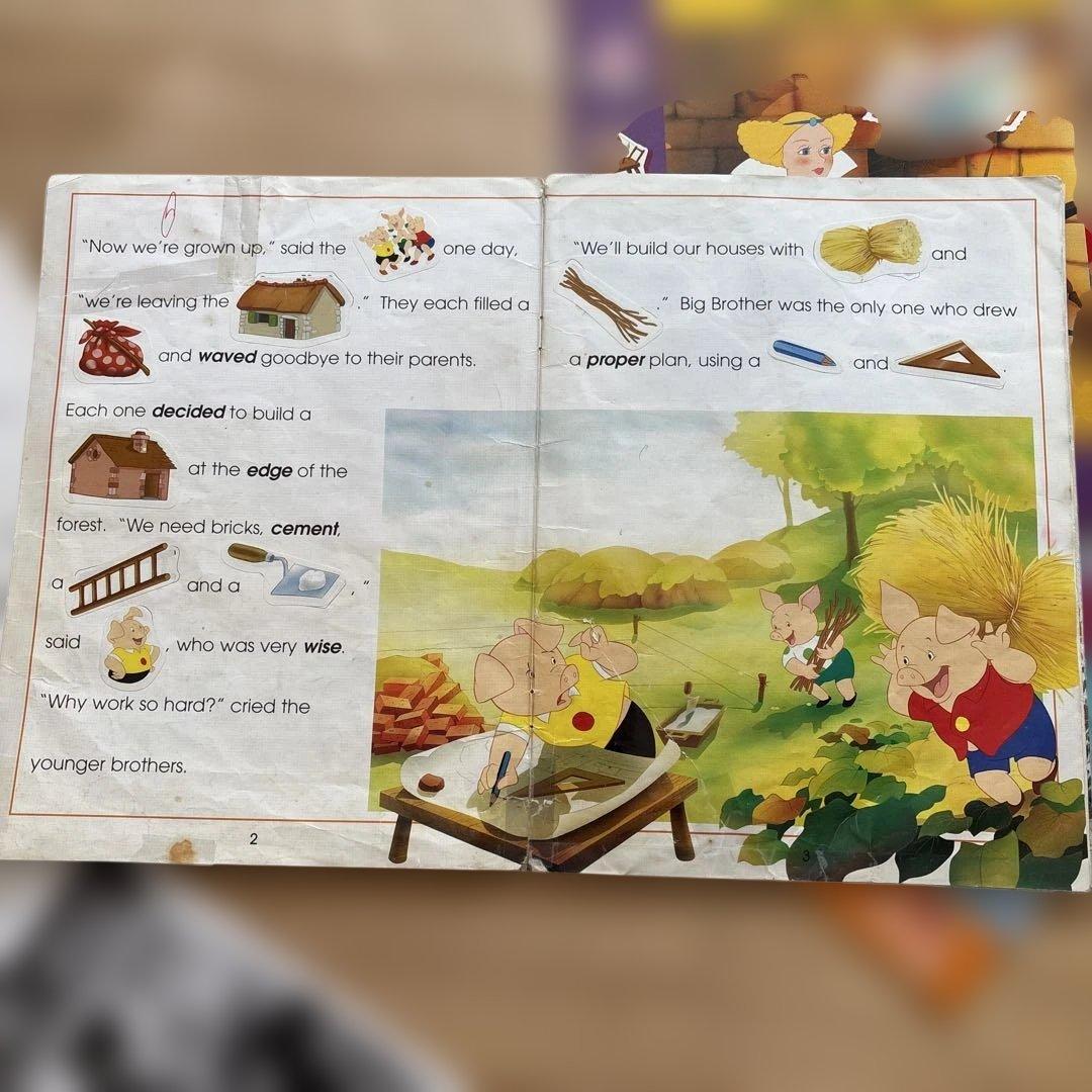 英語教材　スティッカーファンブック＆オーディオCDセット　日本語訳付き