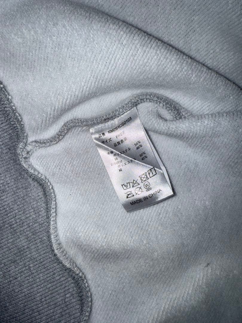 Rosé Muse ロゼミューズ 3d logo zip hoodie グレー