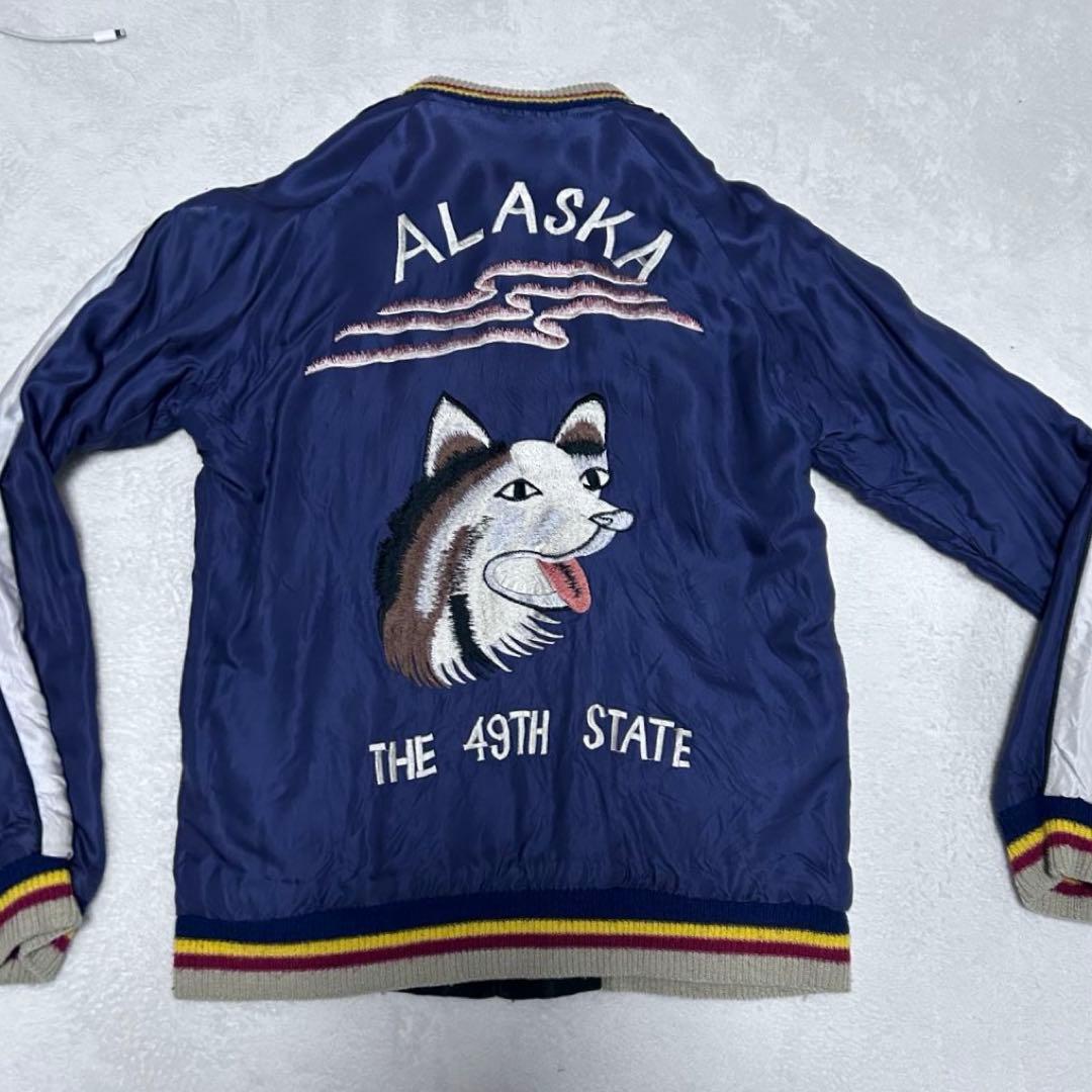 希少ビームス別注×東洋ALASKA スカジャン 紺×黒