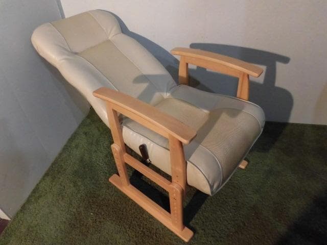 アウトレット★レバーレバー式リクライニングパーソナルお座敷用高座椅子【ベージュ】