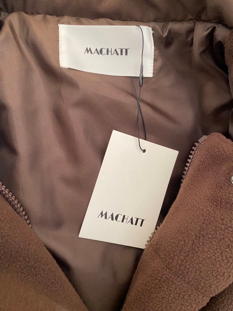 新品タグ付き　machatt フリースパデットコート　ブラウン