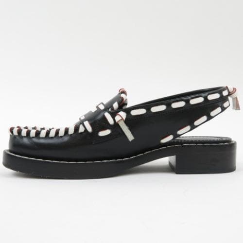 ローファー風☆ルイ・ヴィトン サンダル 靴 ステッチ 22cm相当 黒 希少