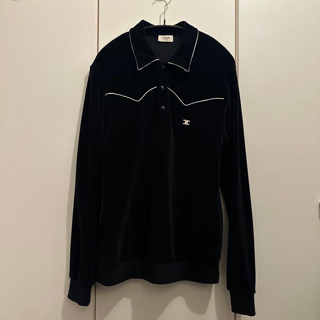 CELINE ベルベット　ポロシャツ　エディ期