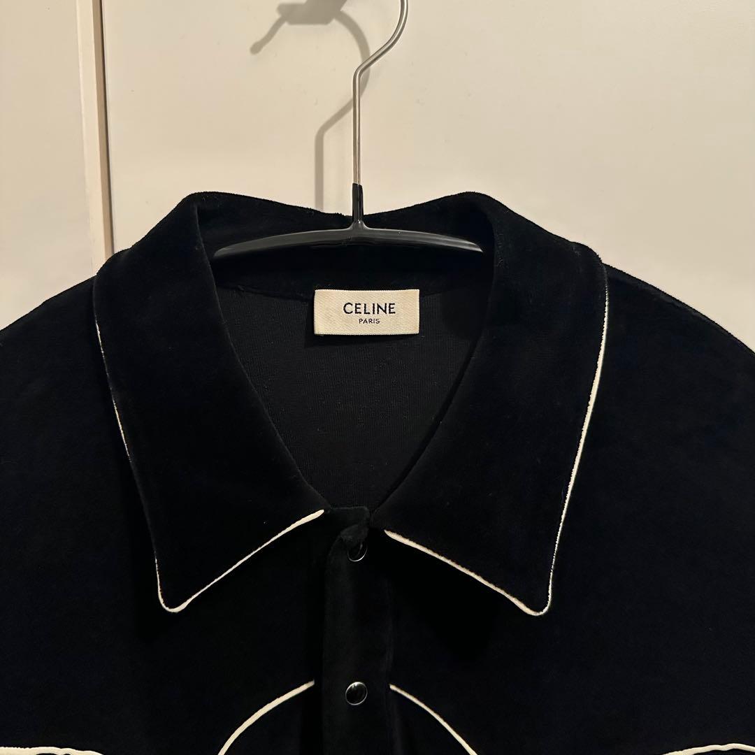 CELINE ベルベット　ポロシャツ　エディ期