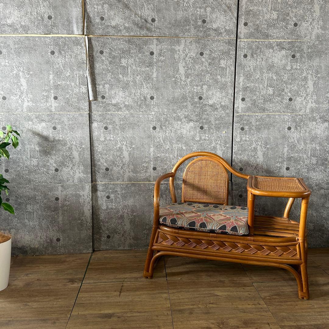 achan.꧁籐素材꧂ラタンテレフォンベンチ ソファ 電話台 いす チェア