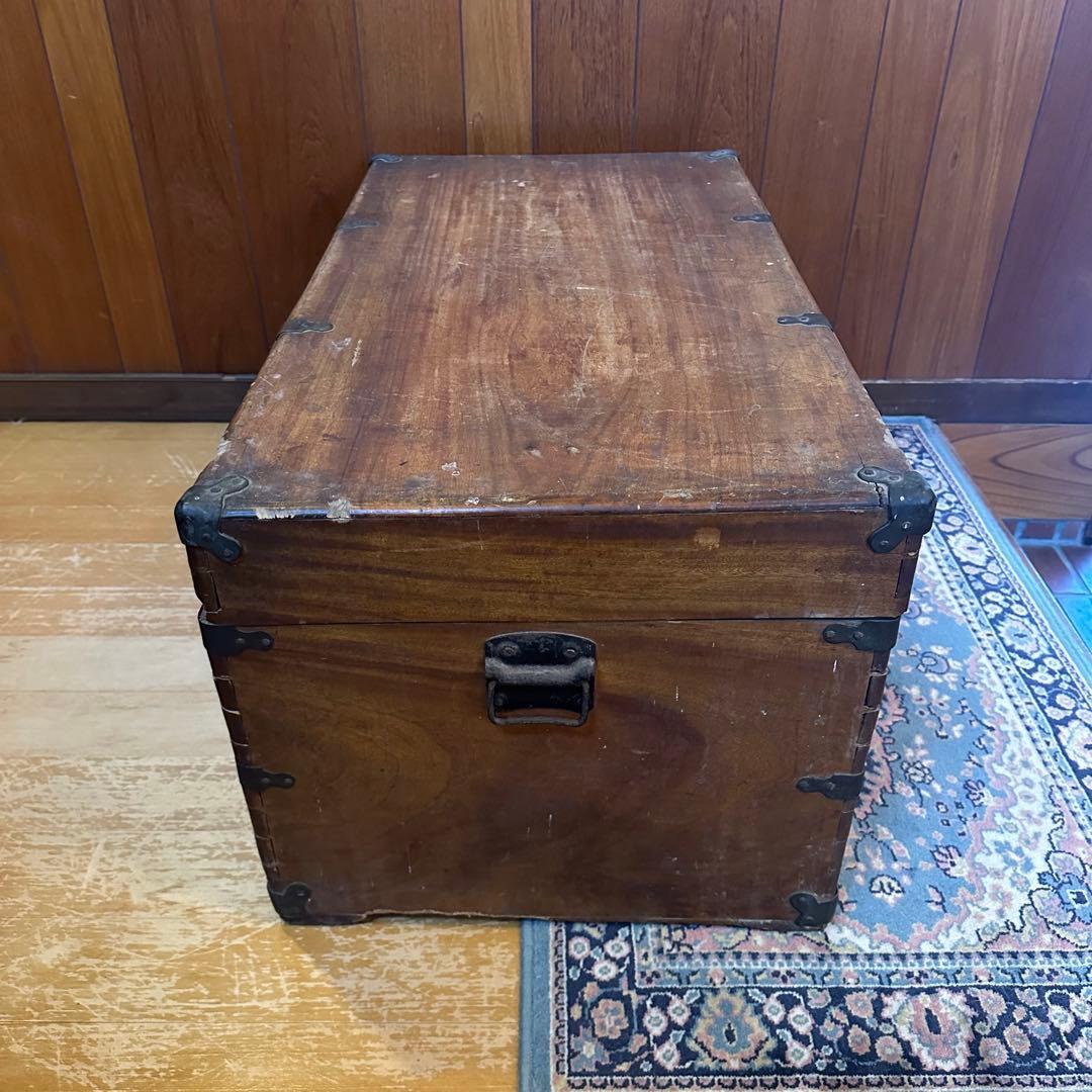 最終値下げ！アンティーク　木製トランクケース　長持　木箱