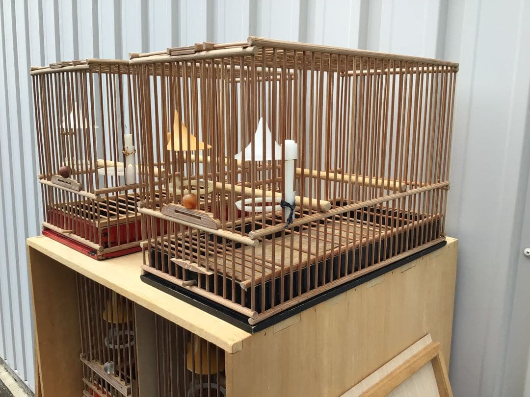 メジロ籠 4個 & 寝かせ箱 セット 美品 送料込み
