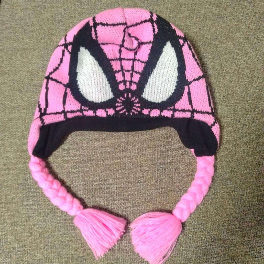 【とまと】スパイダーマン ピンク ニット帽