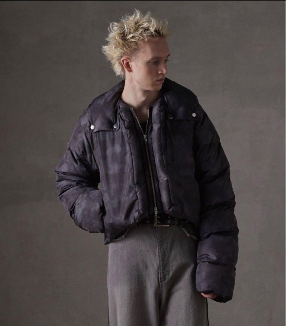 ぬ*様 即完品 【GRANCY】プリントショートリアルダウン Lサイズ