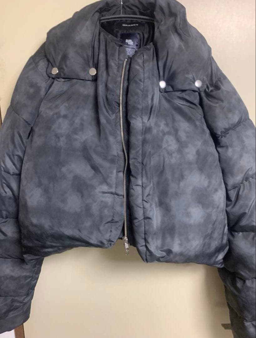 ぬ*様 即完品 【GRANCY】プリントショートリアルダウン Lサイズ