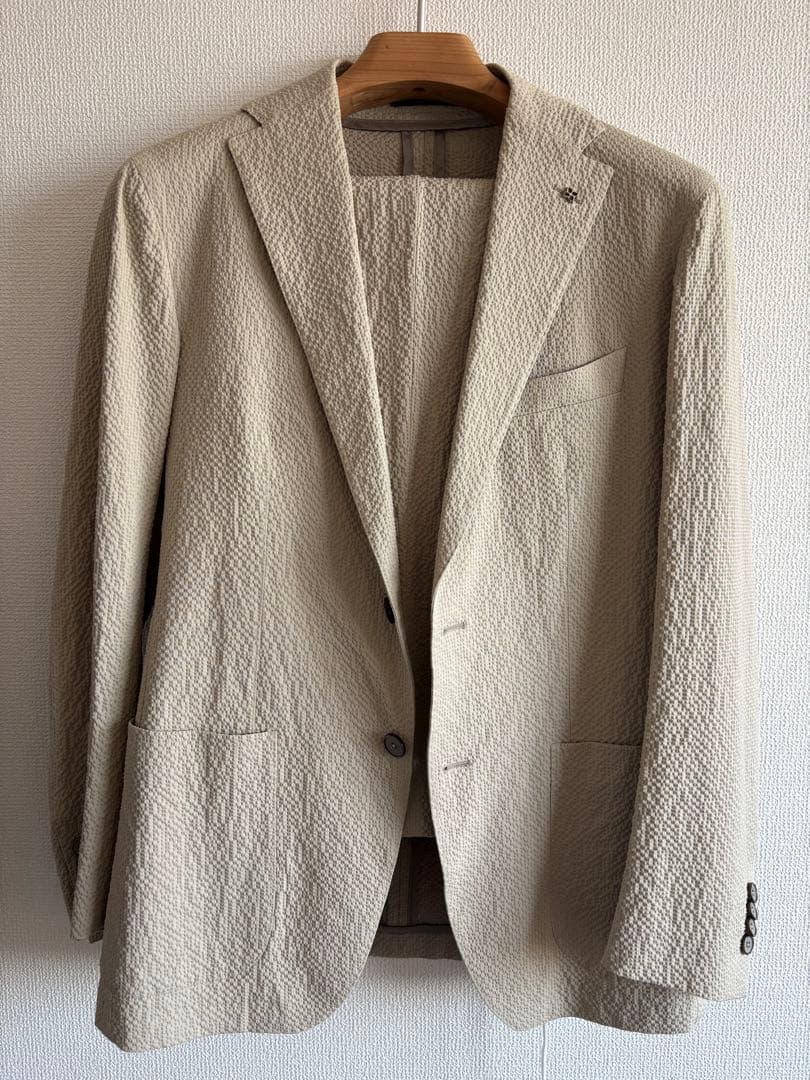 【美品】tagliatoreコットンシアサッカースーツ