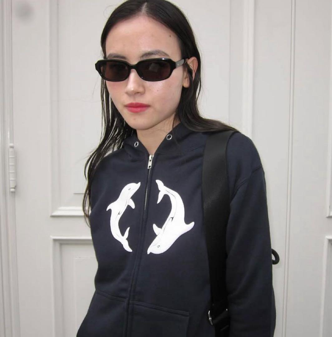 トップス Shury labyrins two dolphins zip hoodie
