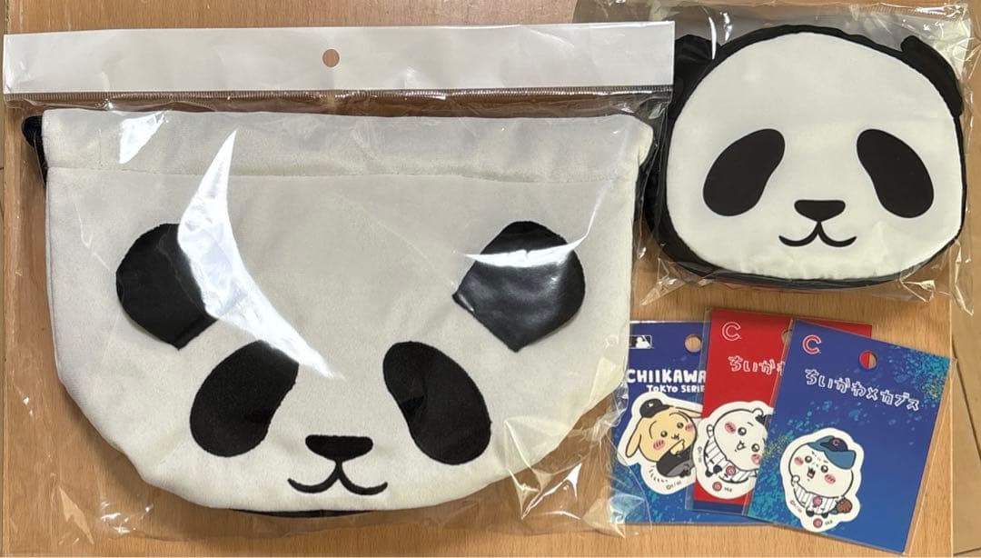 【ひとりごつ】紀ノ国屋　パンダ　保冷巾着　エコバッグ　ちいかわステッカー