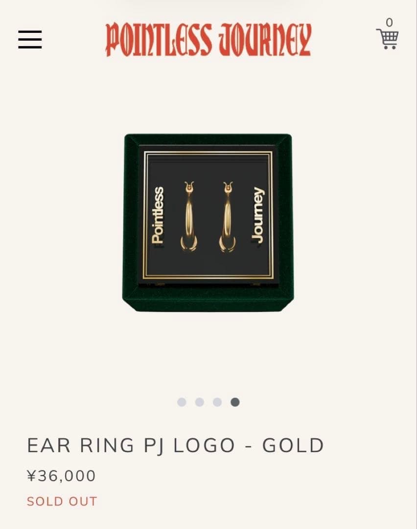【新品未開封】pointless journey ピアス ゴールド 常田大輝