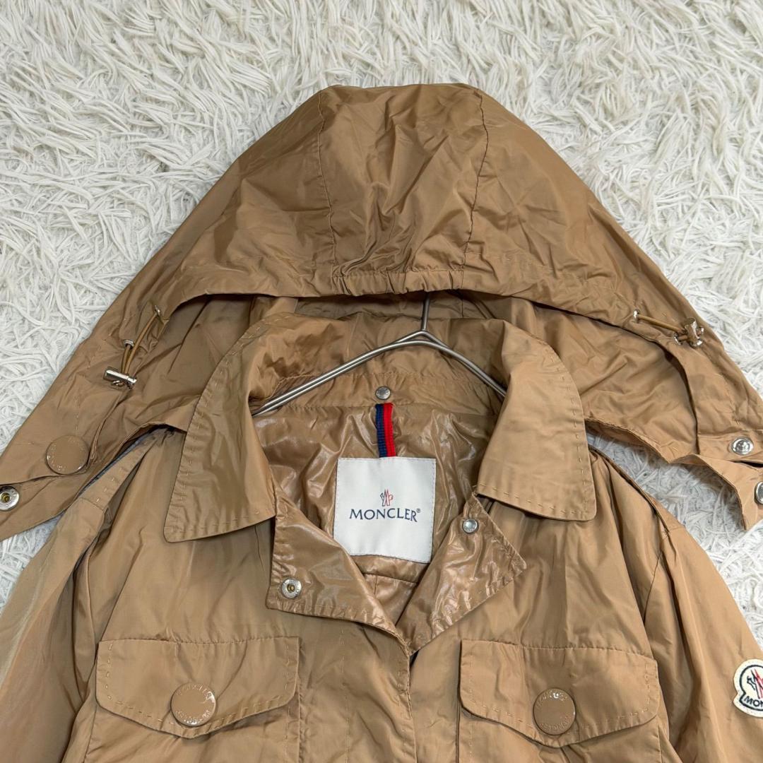 17221✨モンクレール ナイロンパーカー ベージュ フード着脱 1