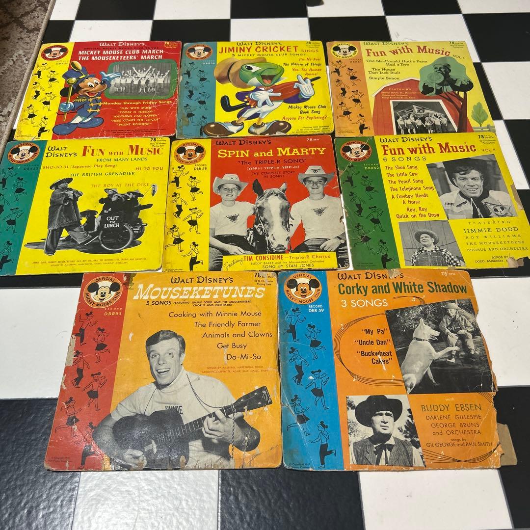 SPレコード8枚セット！ディズニーのレコード、SP盤
