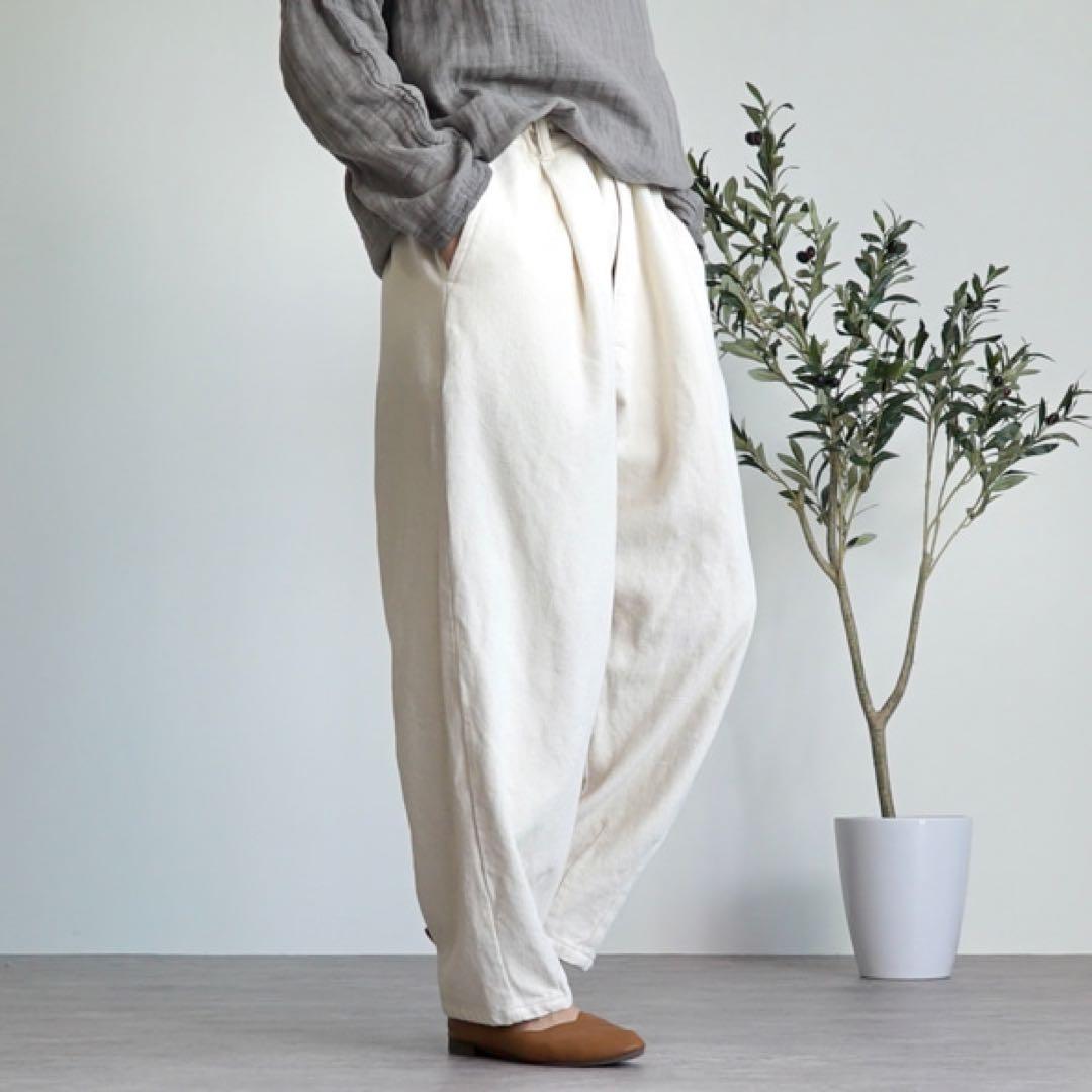 ウズイロ　刺し子織ボンタンパンツ　三河木綿