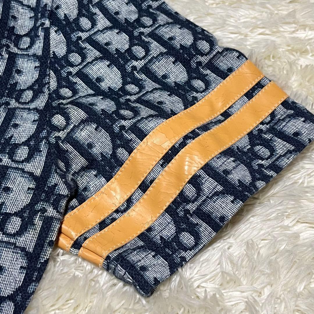 クリスチャンディオール　カットソー　トップス　トロッター　総柄　ブルー