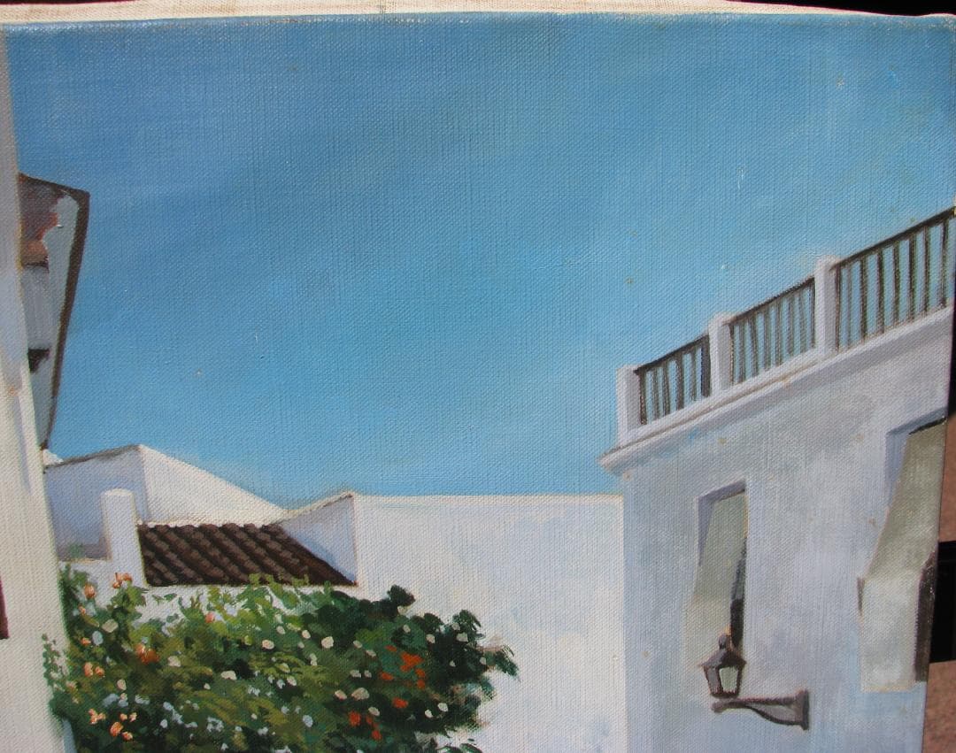 ☆セール☆スペインの光と影,檜山健三「白壁の道」8号,スペイン,アンダルシア地方