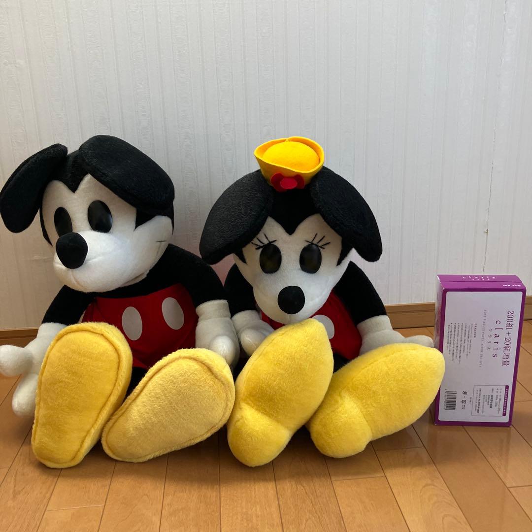 ディズニーランド　ミッキー＆ミニー　大きなぬいぐるみ　昭和レトロ
