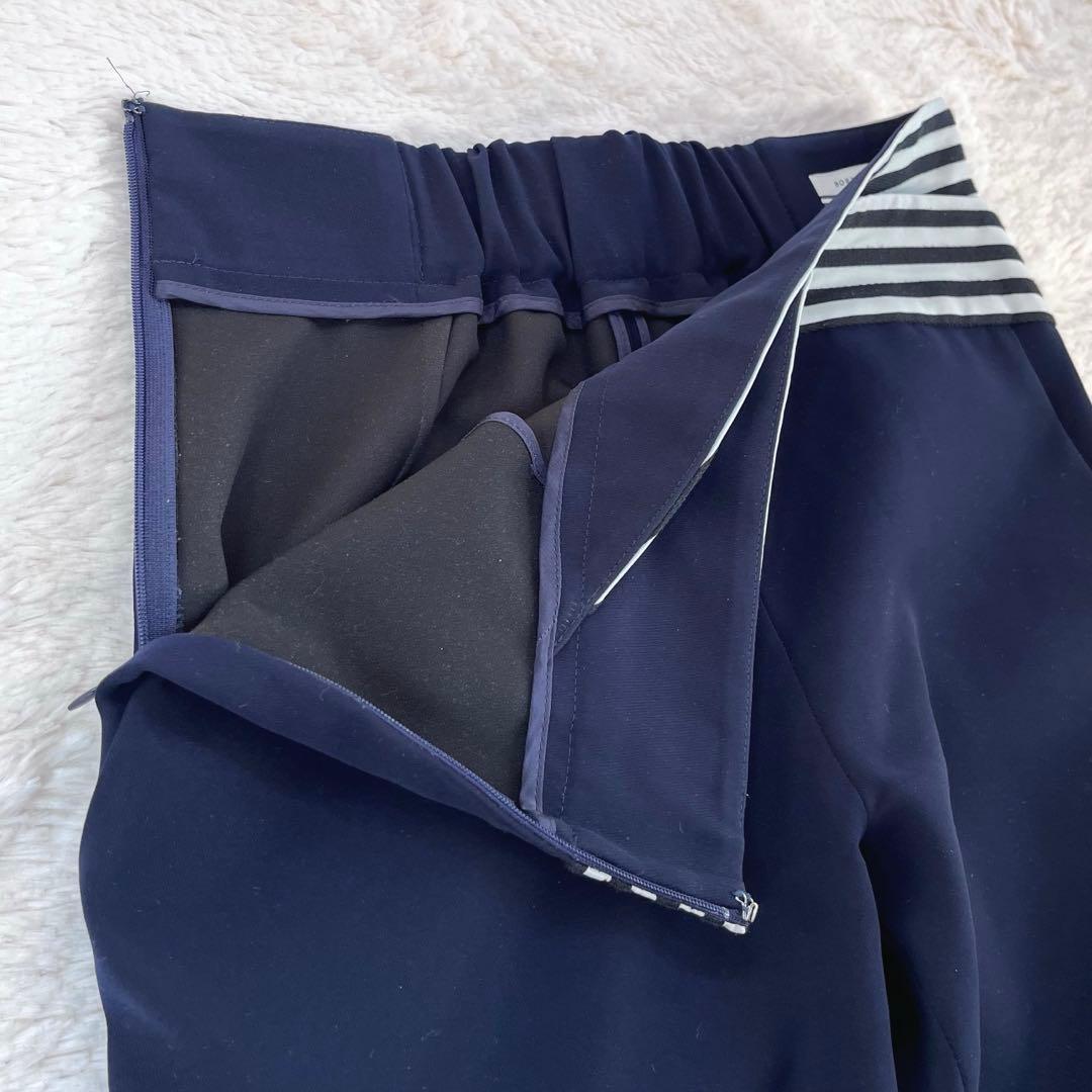 '21 美品✨ ボーダーズアットバルコニー　テーパードパンツ　38 ネイビー