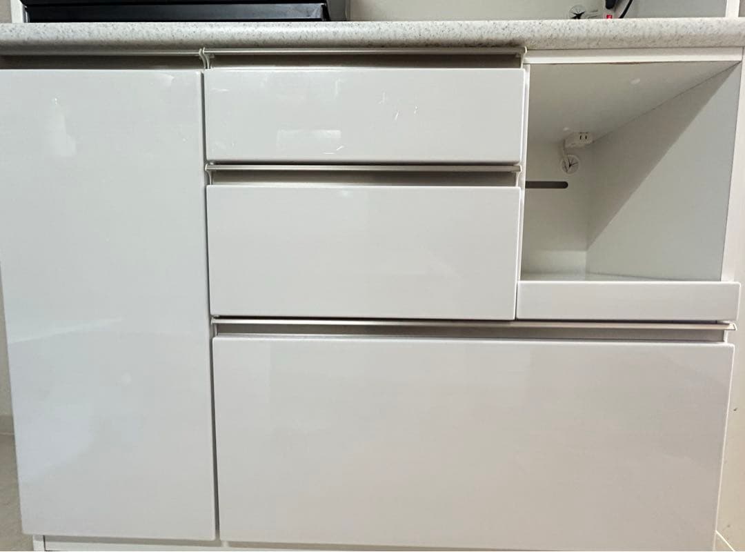 【送料込み】ニトリ 120cm幅　キッチンボード アルミナ2