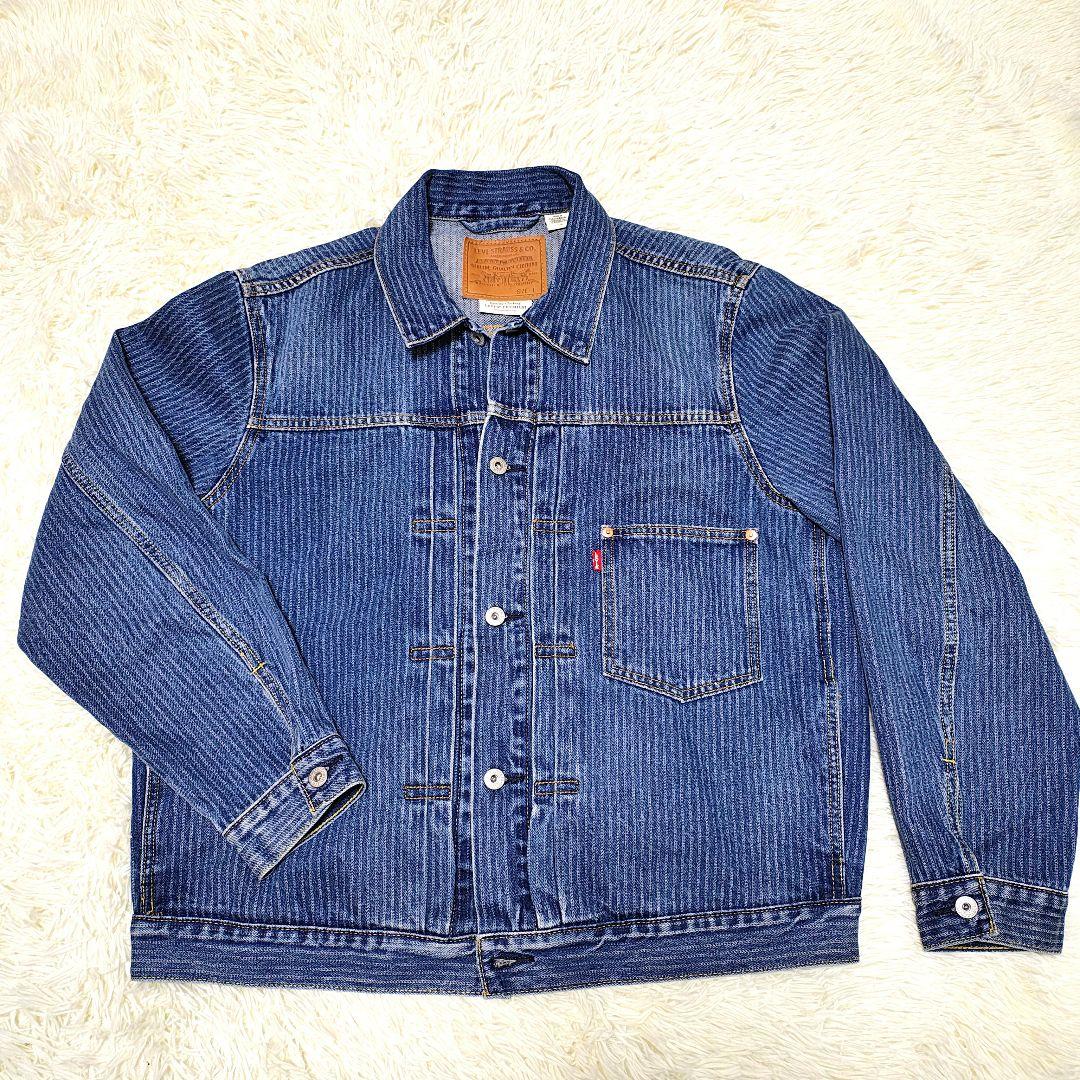 美品　Levi's ストライプデニムジャケット Lサイズ タイプ1 1st
