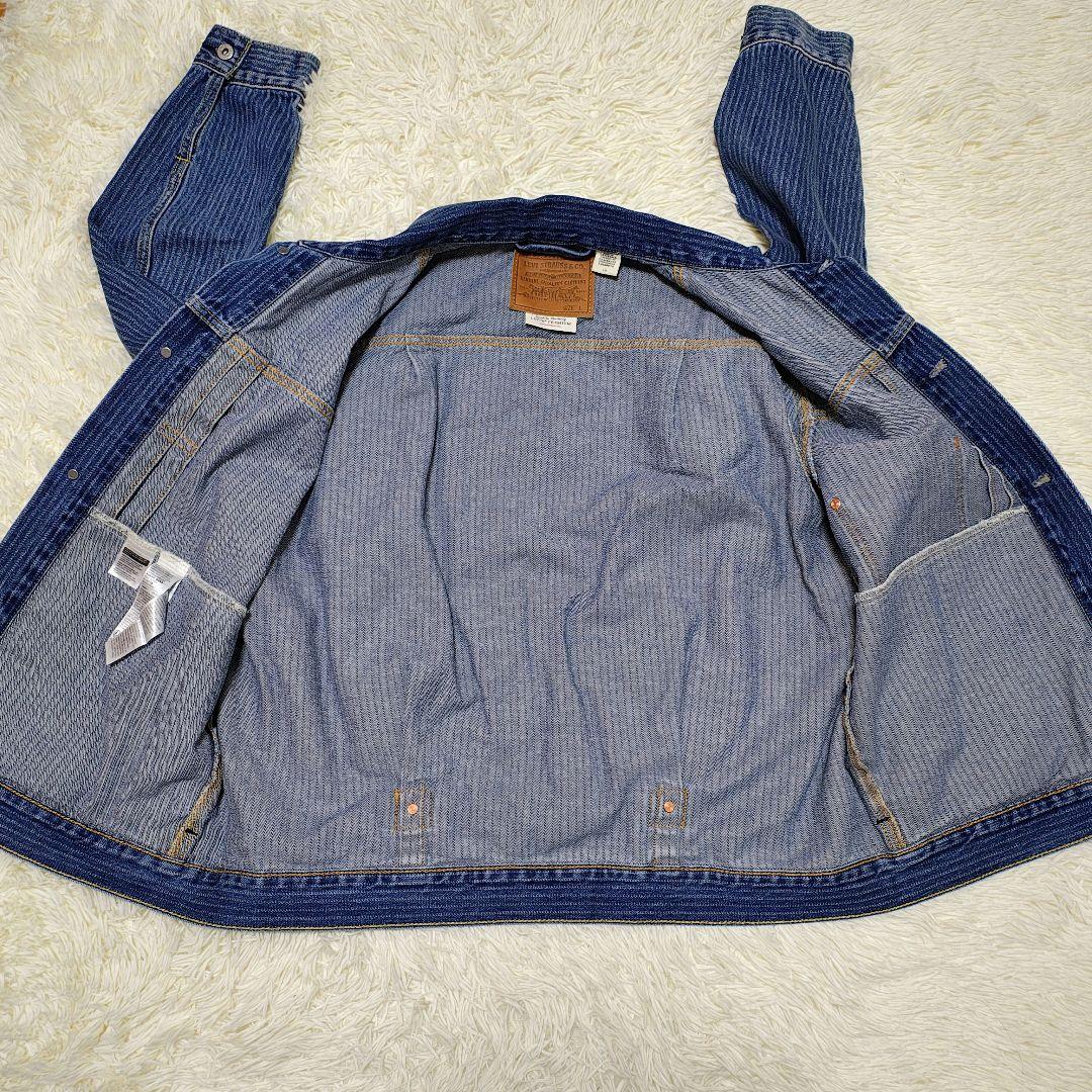 美品　Levi's ストライプデニムジャケット Lサイズ タイプ1 1st