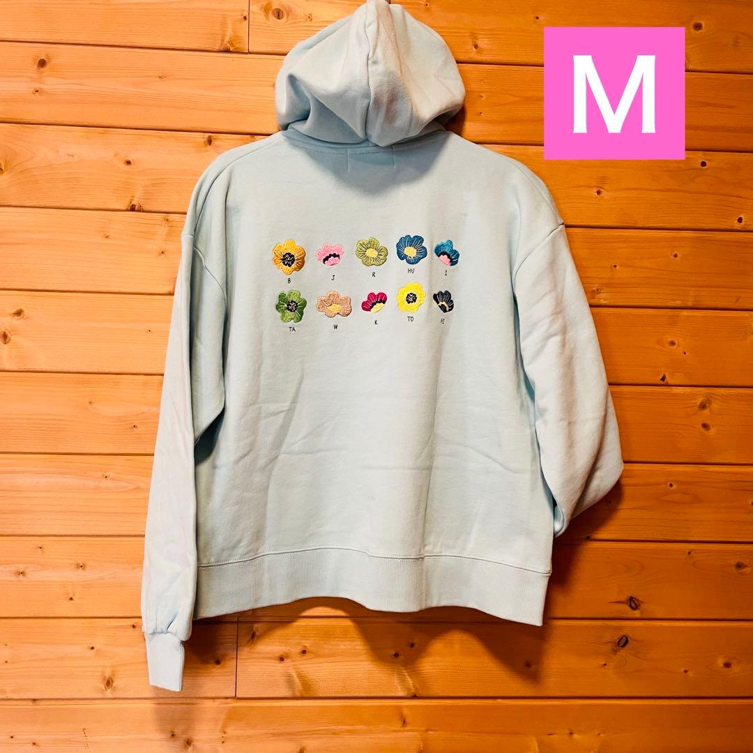ボーイフレンド ニコアンド コラボ フラワープルオーバーフーディー パーカー