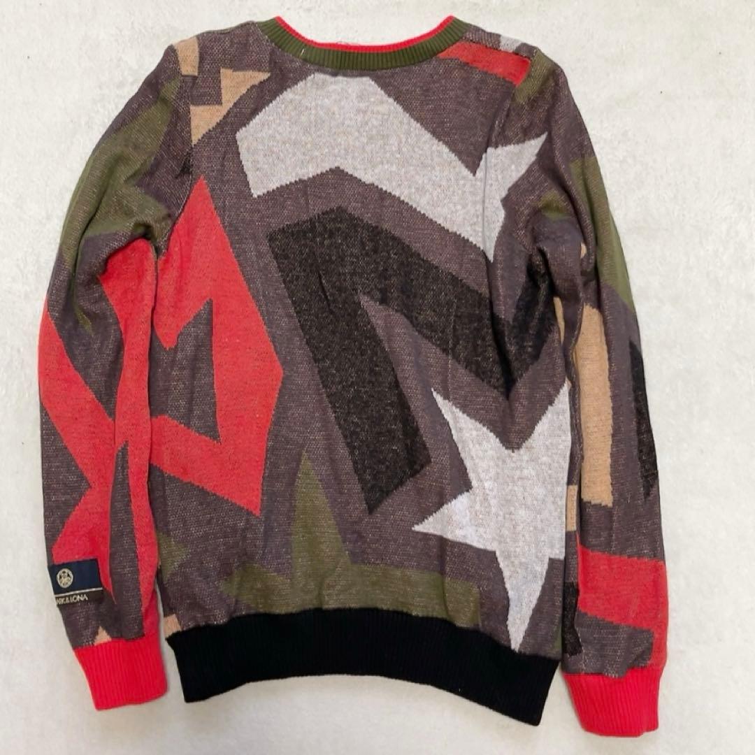 極美品　マークアンドロナ　近年　防風　裏地付　セーター　スニード　スター　柄