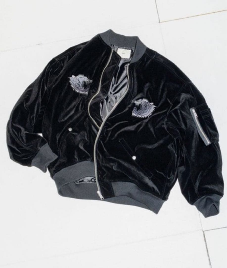 HARE×hxcyyd スーベニアブルゾン 虎 龍 刺繍 東洋 別珍