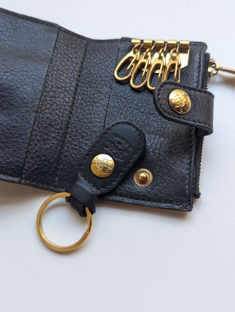 イルビゾンテ キーケース パース ブラック 男女兼用