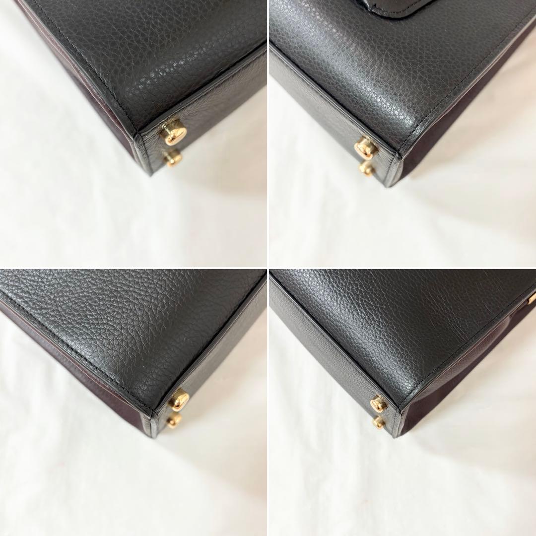 未使用級✨COACH コーチ・2wayバッグ レザー ターンロック ブラック