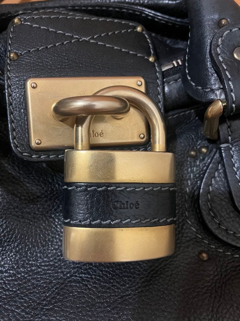 [最安値] Chloe クロエ　パディントンバッグ　南京錠　レザー　黒　ブラック