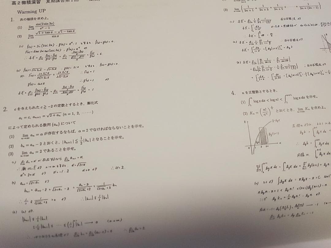 鉄緑会の鶴田先生による夏期数Ⅲ対策フルセット　微分・極限まとめ　駿台　河合塾