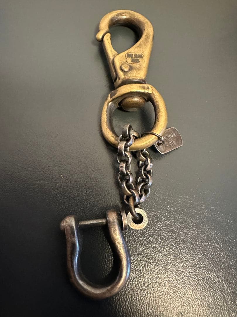 希少　ポールスミス　真鍮フック付きキーホルダー