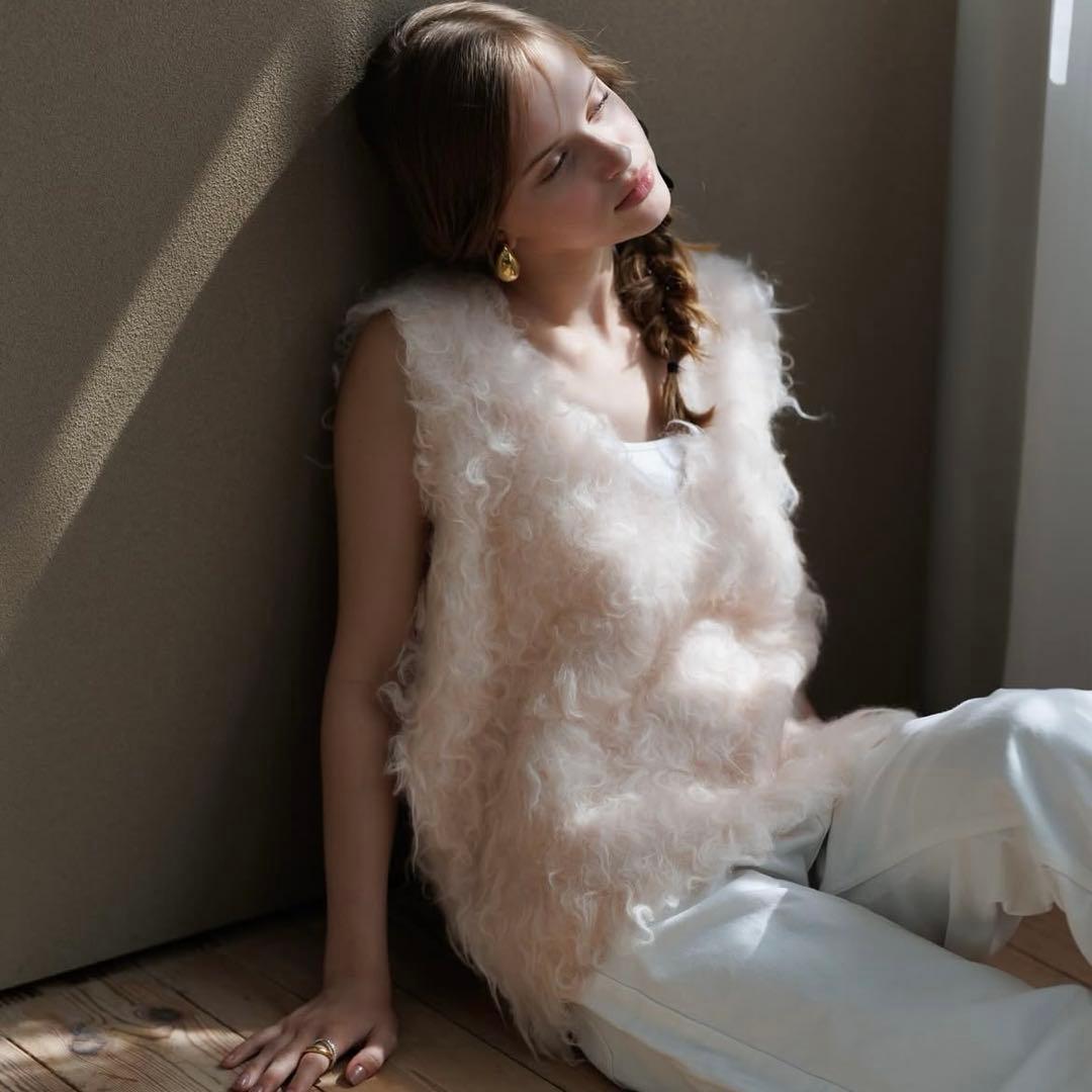 新品未使用 pois ポア　ニットベスト ピンク pink