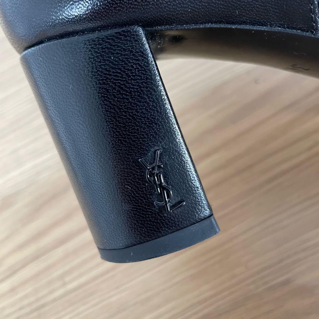 サンローラン　サイドゴアアンクルブーツ　レザー　ブラック　34.5