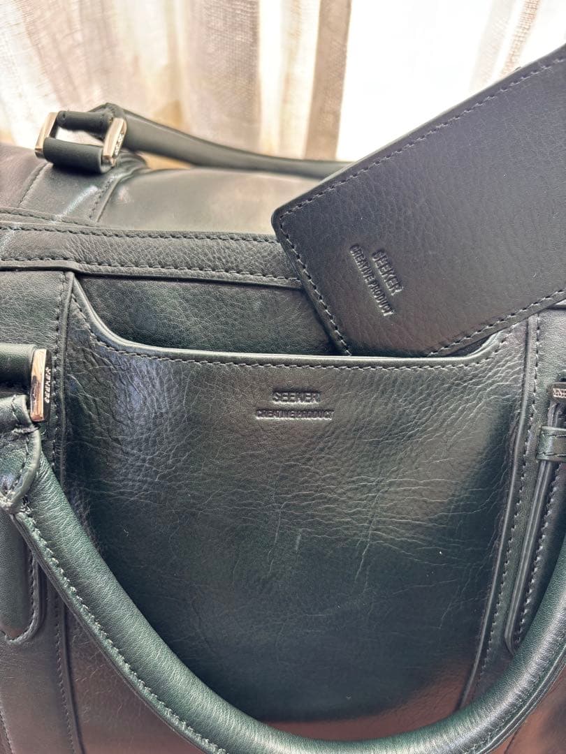 SEEKER レザーボストンバック　グリーン