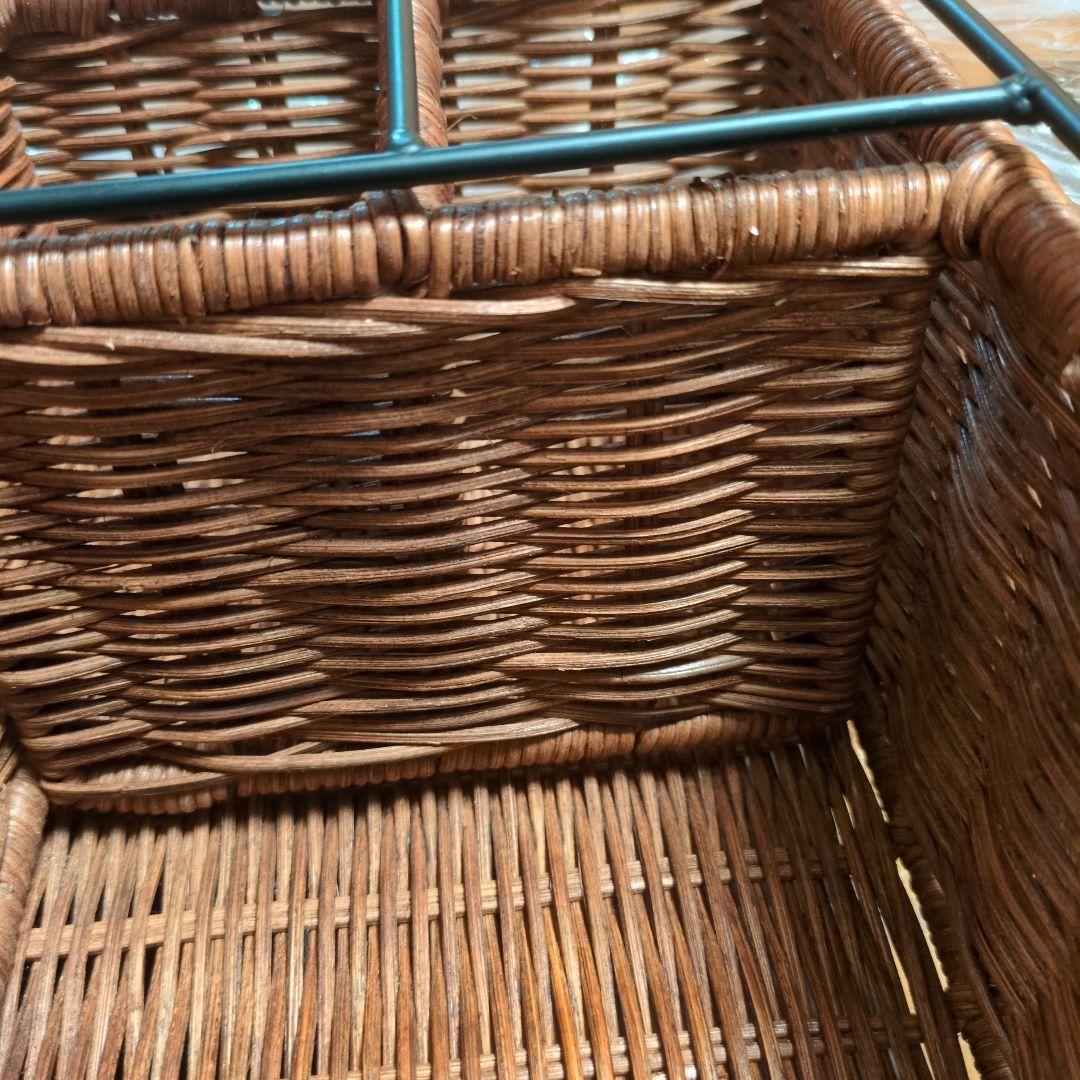 ラタン風キャスター付き　ソファーサイドワゴン