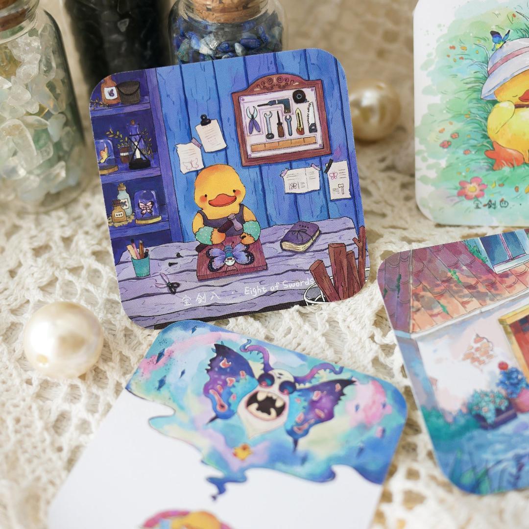 【正規品タロットカード】正方形・スクエア型✨キュートなアヒルたちのデッキ