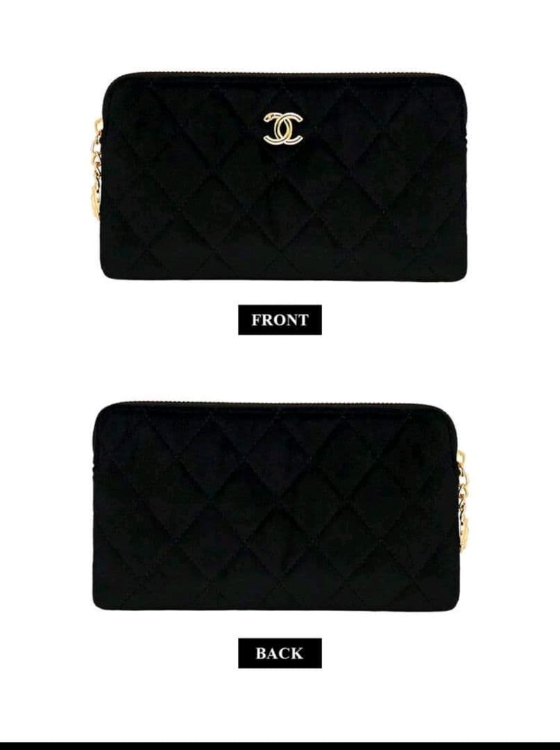 CHANEL ベルベット製 メイクアップバッグ