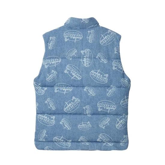 HYSTERICGLAMOUR　OVAL WOMAN柄 デニム ダウンベストXL