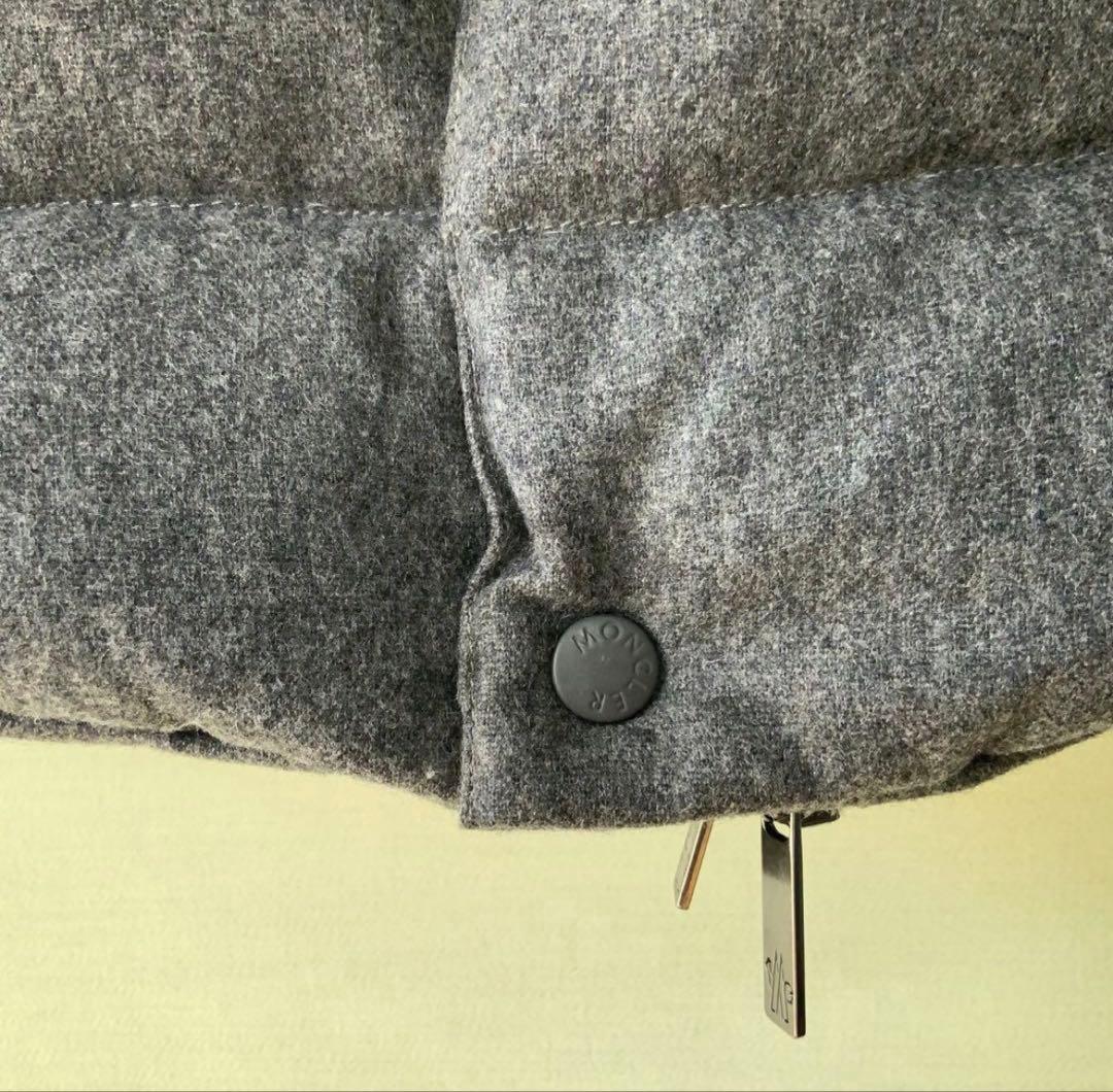 MONCLER モンクレール 茶タグ ウール ダウンベスト 0 グレー