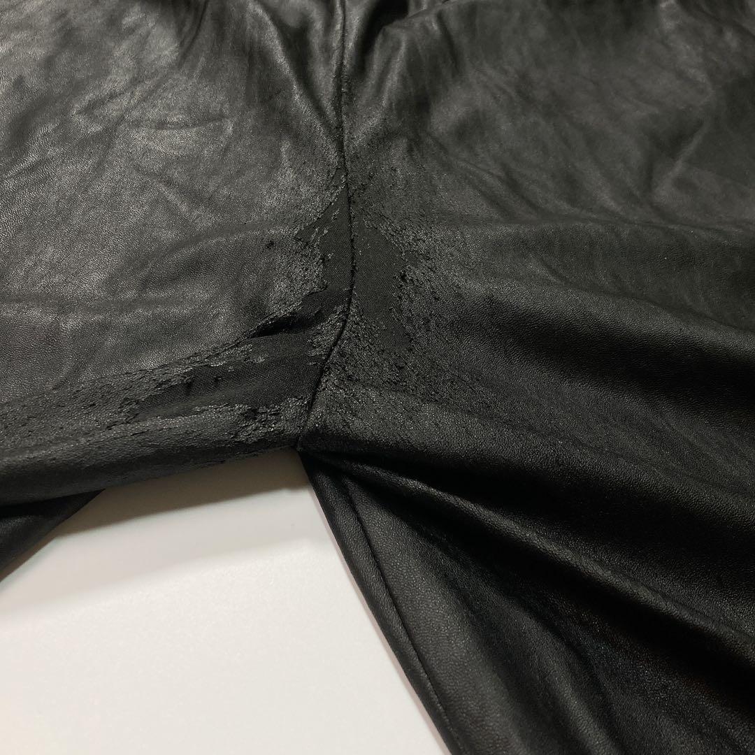 MM6 Maison Margiela フェイクレザー ハーフパンツ