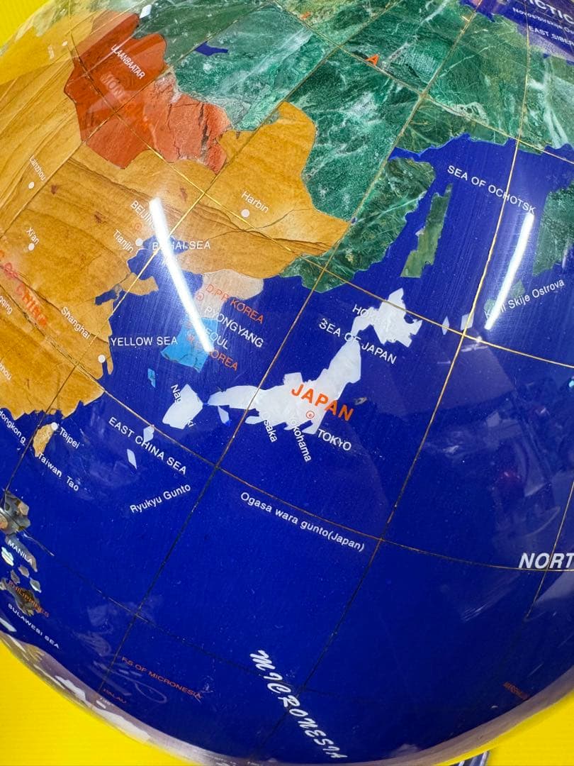 アンティーク ラピスラズリ天然石高級地球儀✨【ガハハ本舗新春お宝特価市】✨