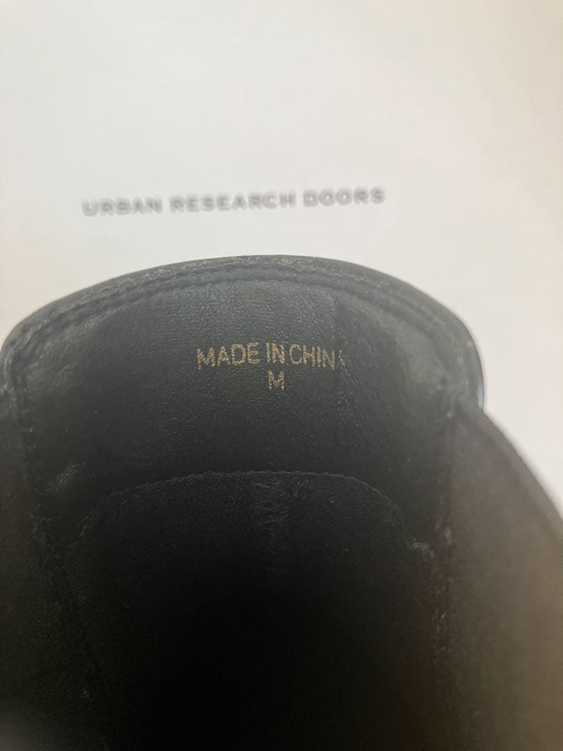 アーバンリサーチドアーズ　黒 サイドゴアブーツ レザー