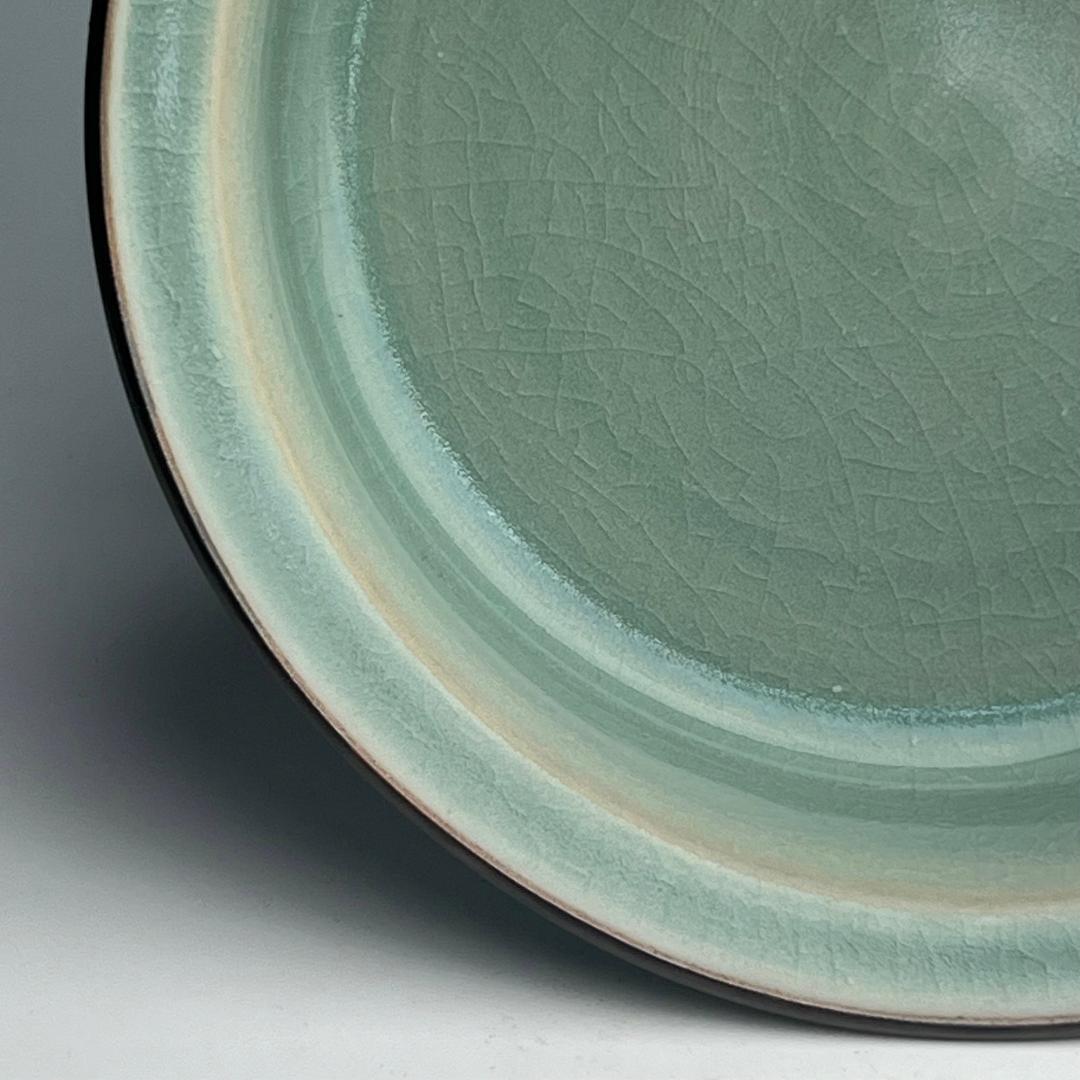 龍泉窯 青磁折沿洗 唐物 中国古玩 中国美術 A953