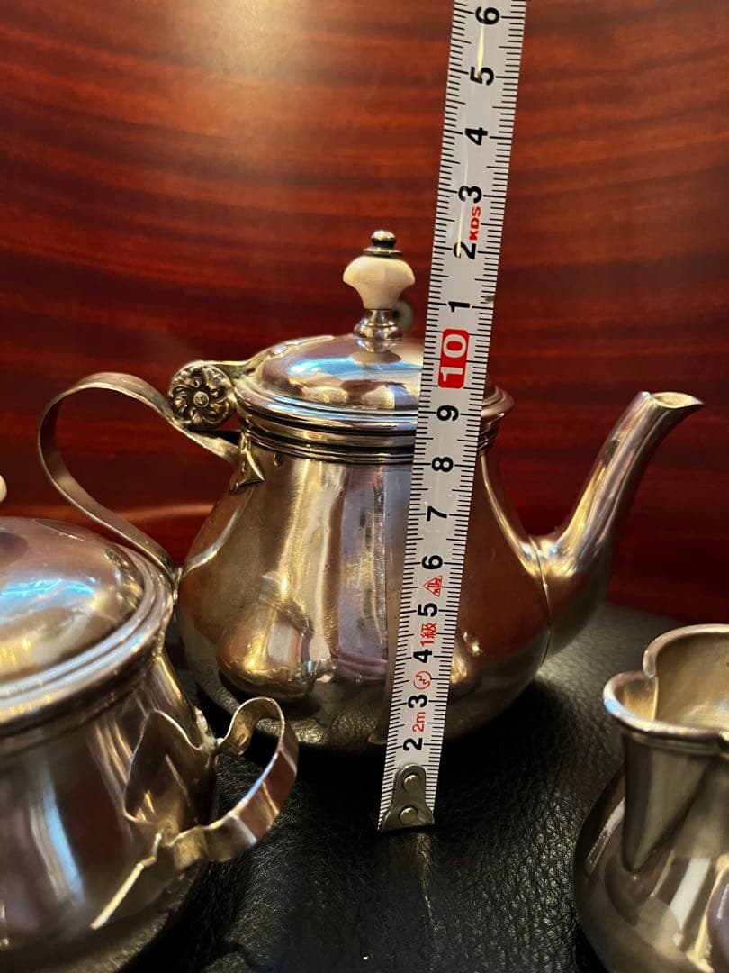 ピュイフォルカ　純銀製　ティーポット　3点セット　アンティーク