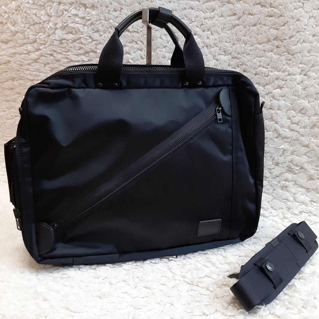 未使用に近い LUGGAGE LABEL 3WAY 黒 A4 ビジネスバッグ